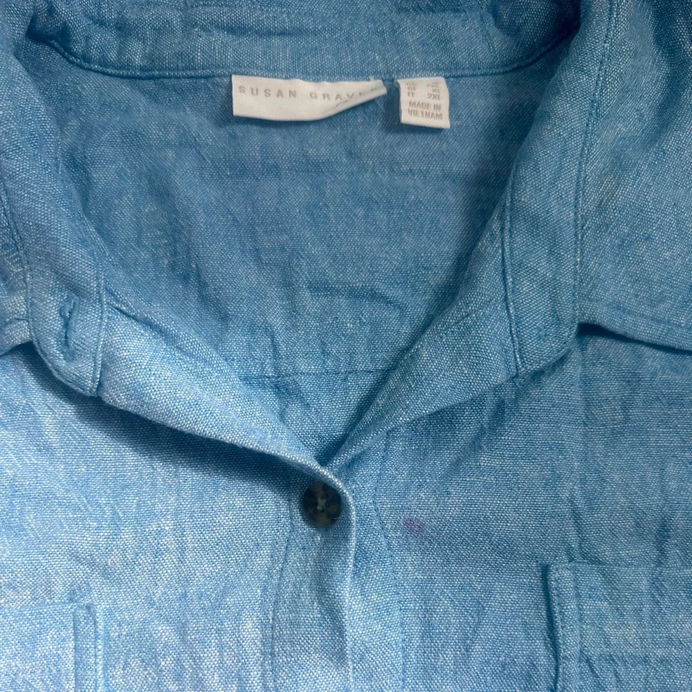 Linen Blend Shirt Dress - Picture 11 of 11